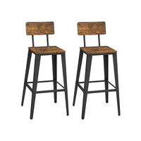 BARHOCKER BEIJING 2ER-SET - Braun, Metall (45.4/102.2/45.4cm) - Hansiro