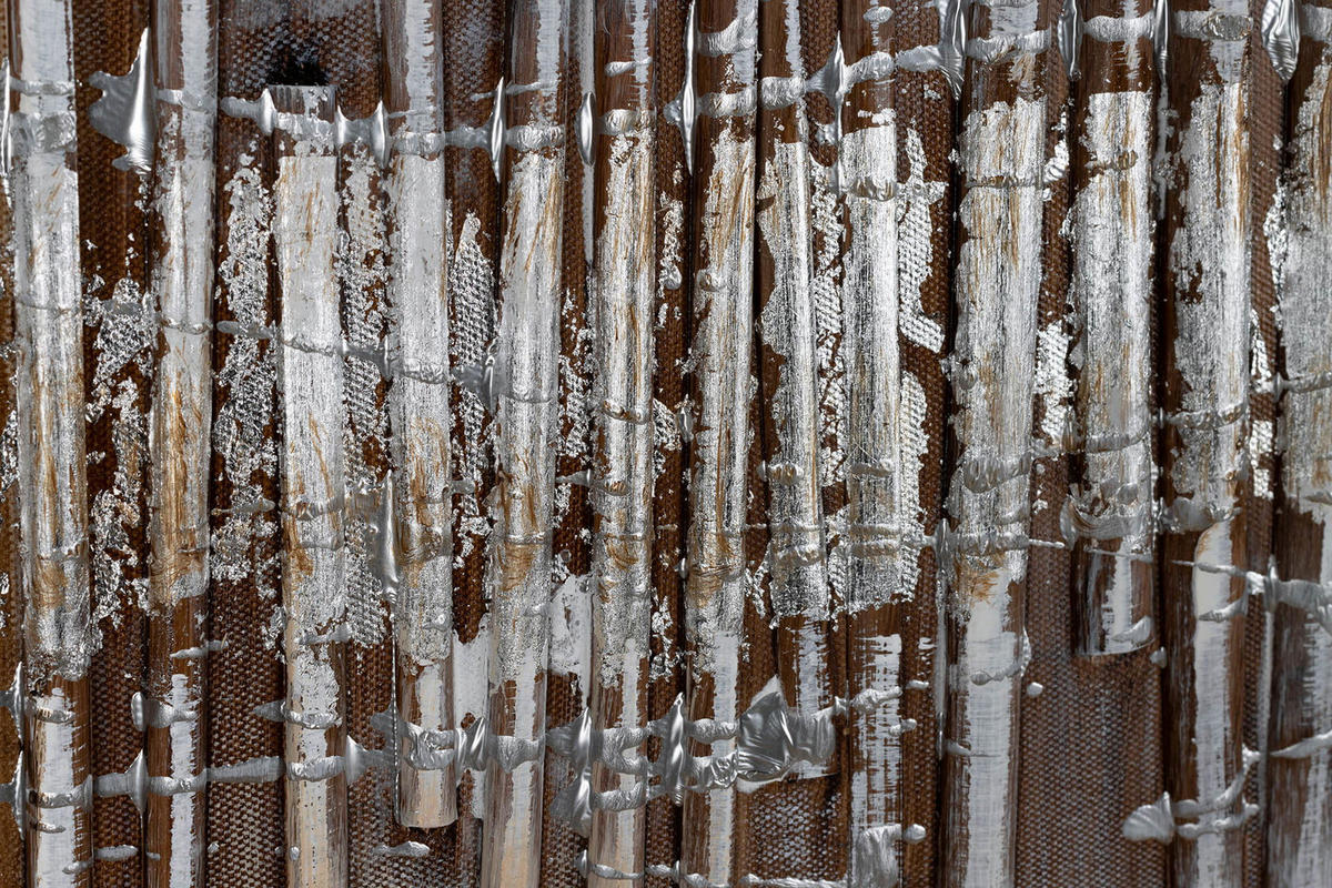 ACRYLBILD HANDGEMALT 120/60 cm - Beige/Grau, Holz/Textil (120/60cm) - KUNSTLOFT