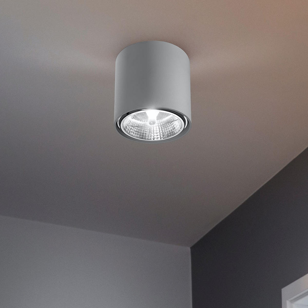 LED DECKENLEUCHTE Tiube Weiß - Weiß, Metall (12/12/11cm)