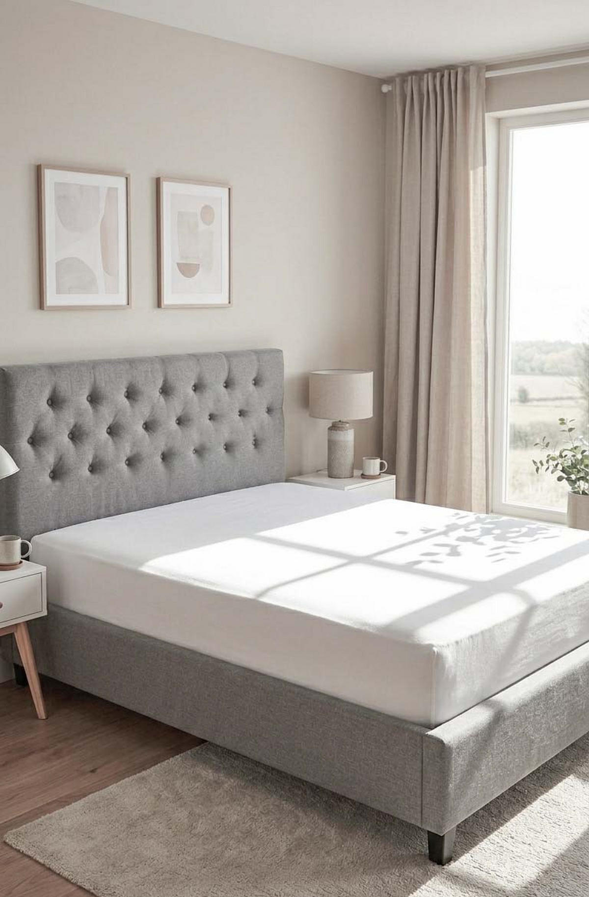 SPANNBETTTUCH Premium Frottee weiss, 90x190 cm - 100x200 cm - Weiß, Textil (100/200cm) - biberna