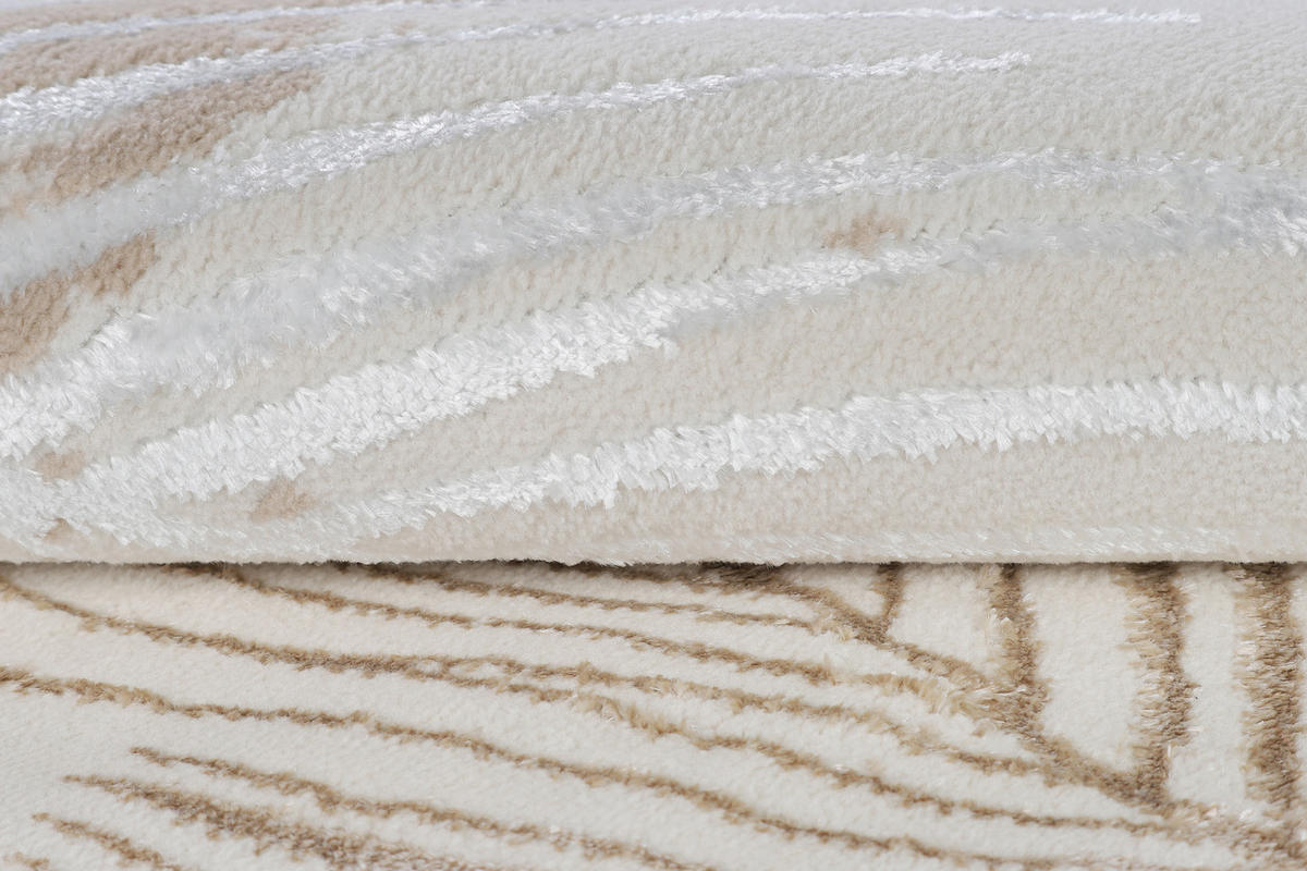 TEPPICH CRYSTAL ROUND Creme 80/80 cm - Creme, Kunststoff (80/80cm) - Tapiso