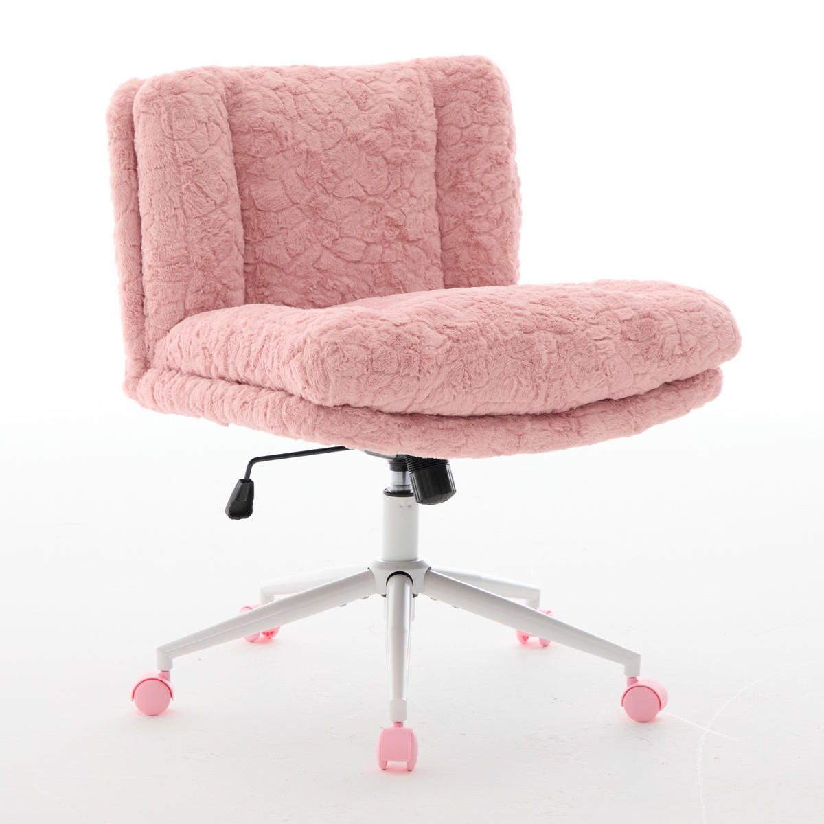 SCHREIBTISCHSTUHL Rosa 63/67/94 cm höhenverstellbar - Pink, Metall (63/94/67cm) - PANGIVO