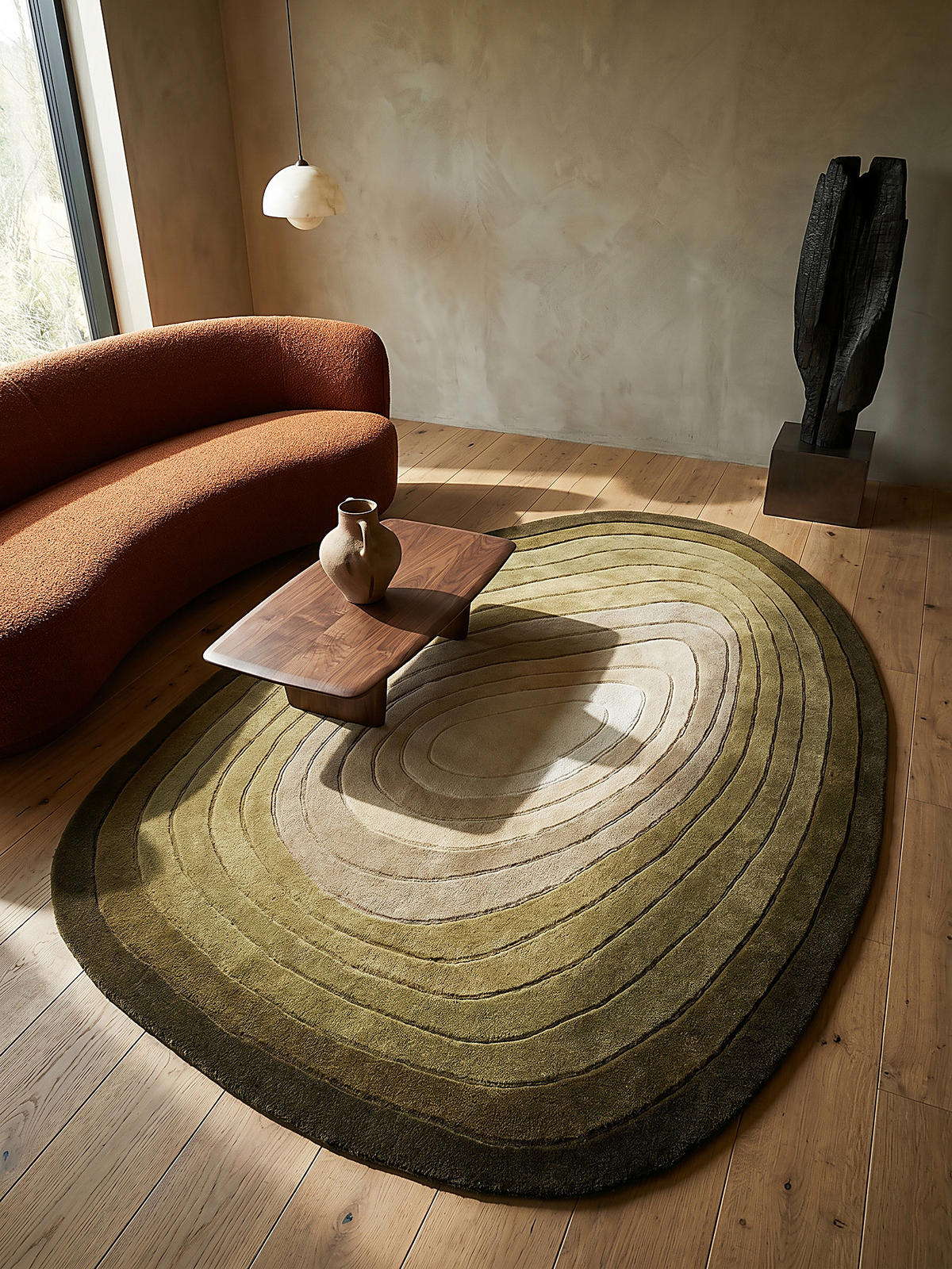 TEPPICH aus Wolle PARRET in Grün, abstrakt, 160 x 230 cm - Grün, Textil (230/160cm) - KADIMA DESIGN