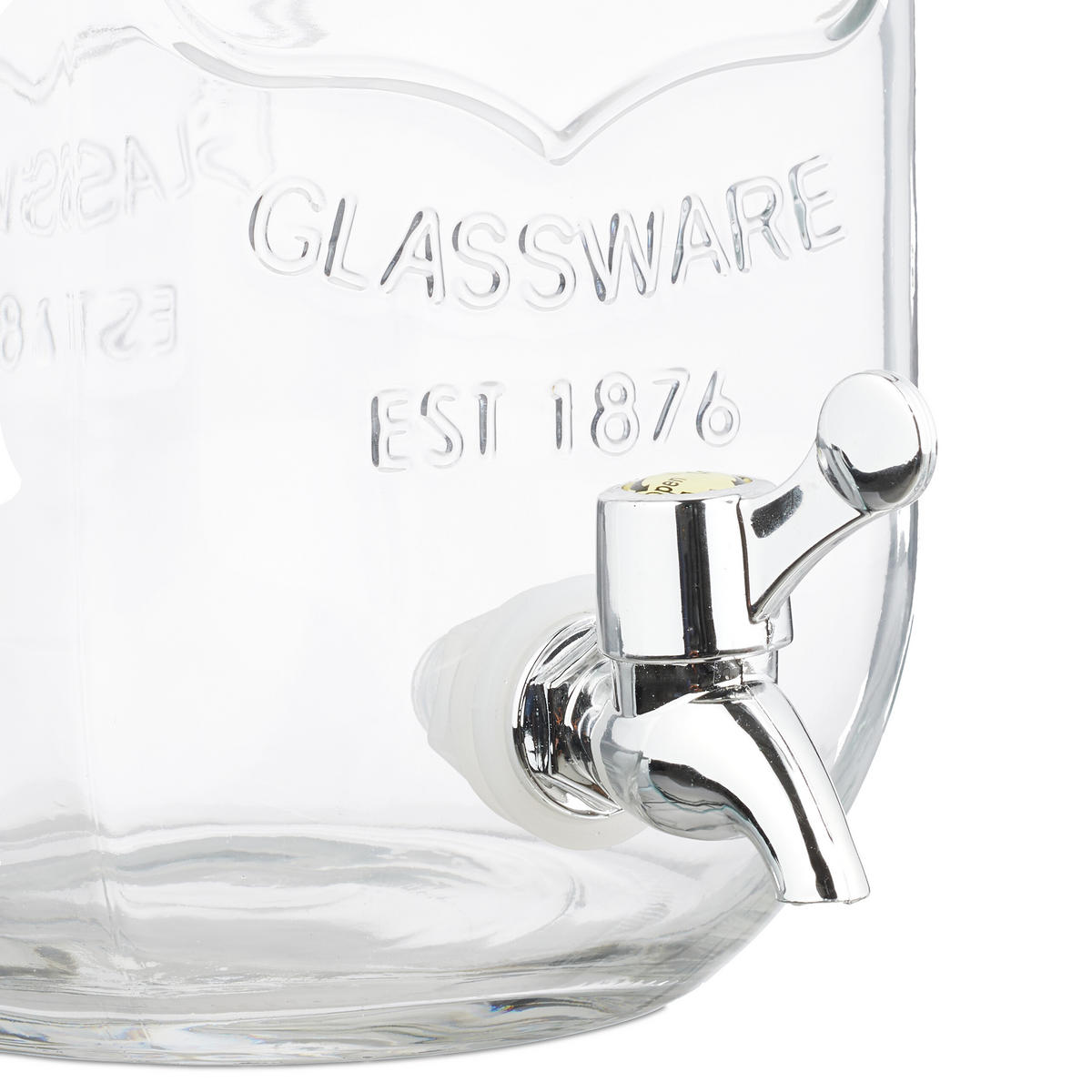 2XDÁVKOVAČ nápojov - priehľadné, kov/plast (3.5L) - Relaxdays