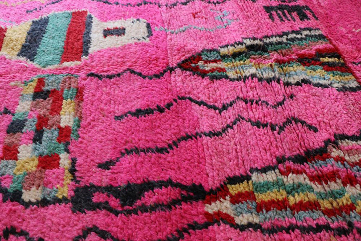 BERBERTEPPICH aus reiner Wolle 171x 261 cm - Pink, Naturmaterialien (171/261cm) - AFK Living