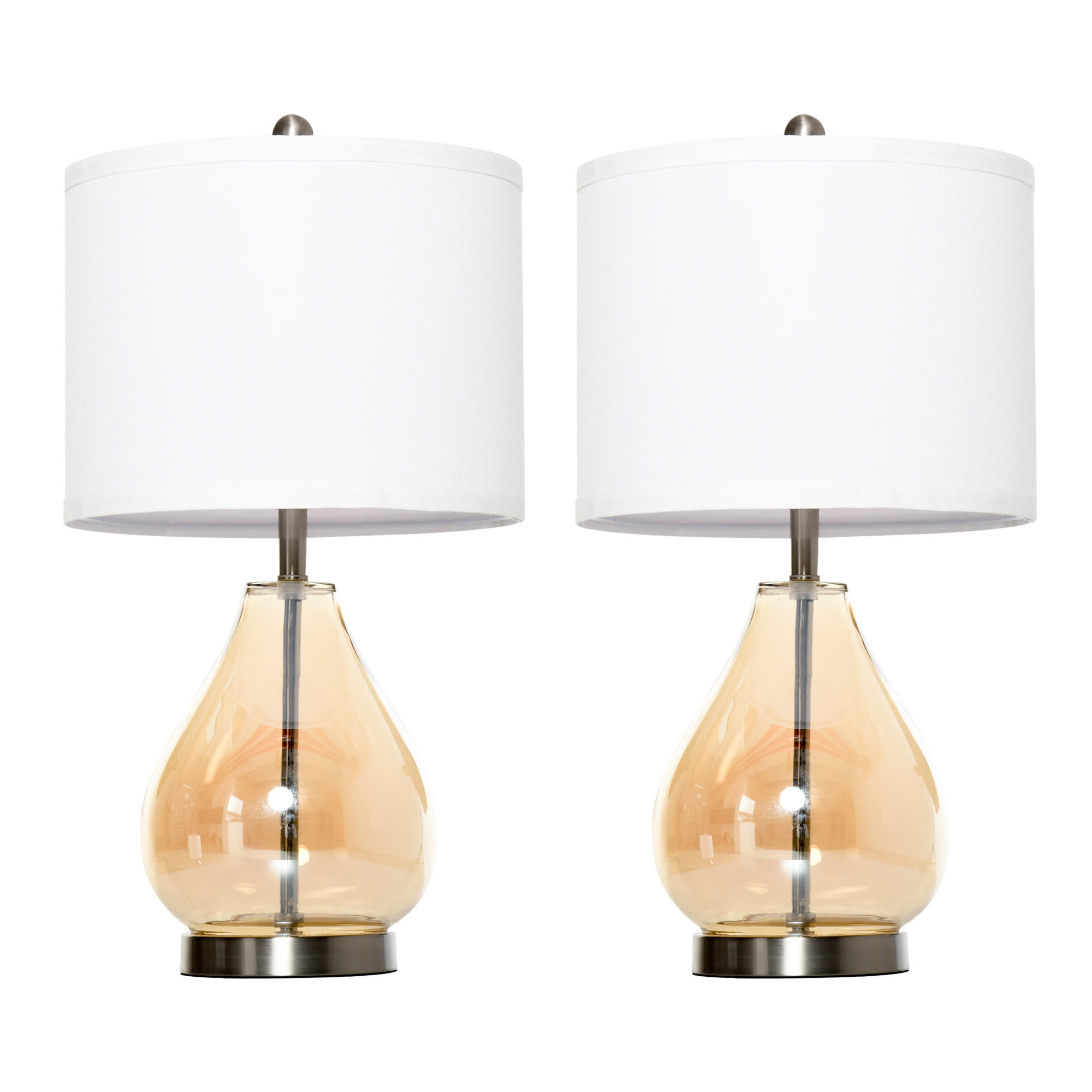 TISCHLAMPEN, Tischleuchten, Bernstein - Multicolor, Metall (30/30/56cm) - HOMCOM