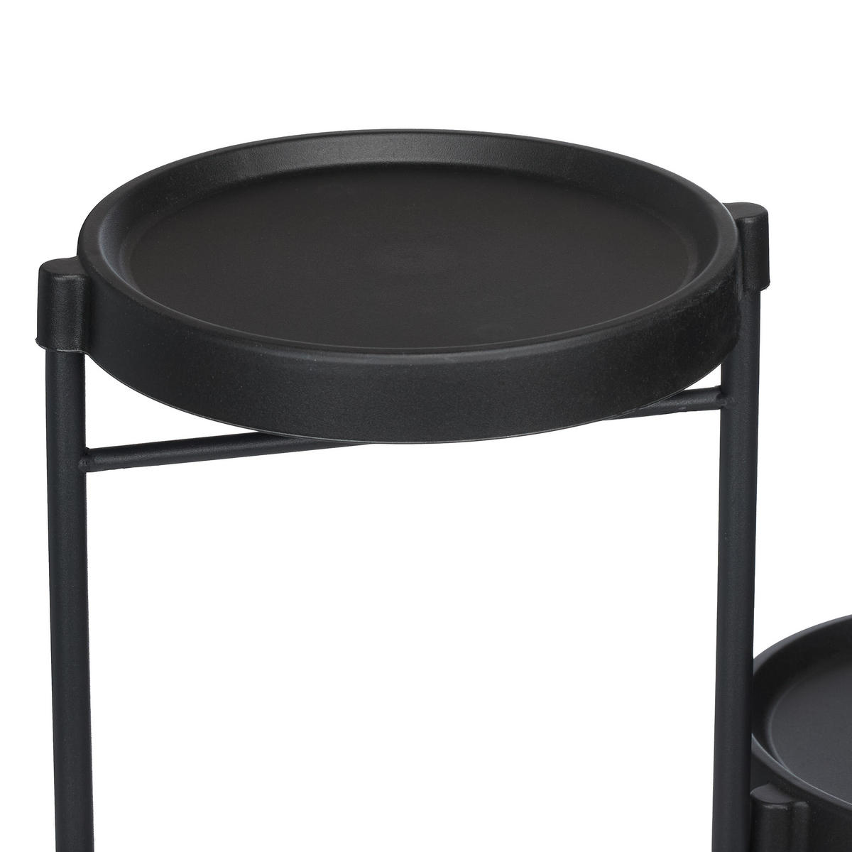 BLUMENREGAL - Schwarz, Kunststoff/Metall (44/65/44cm) - Relaxdays