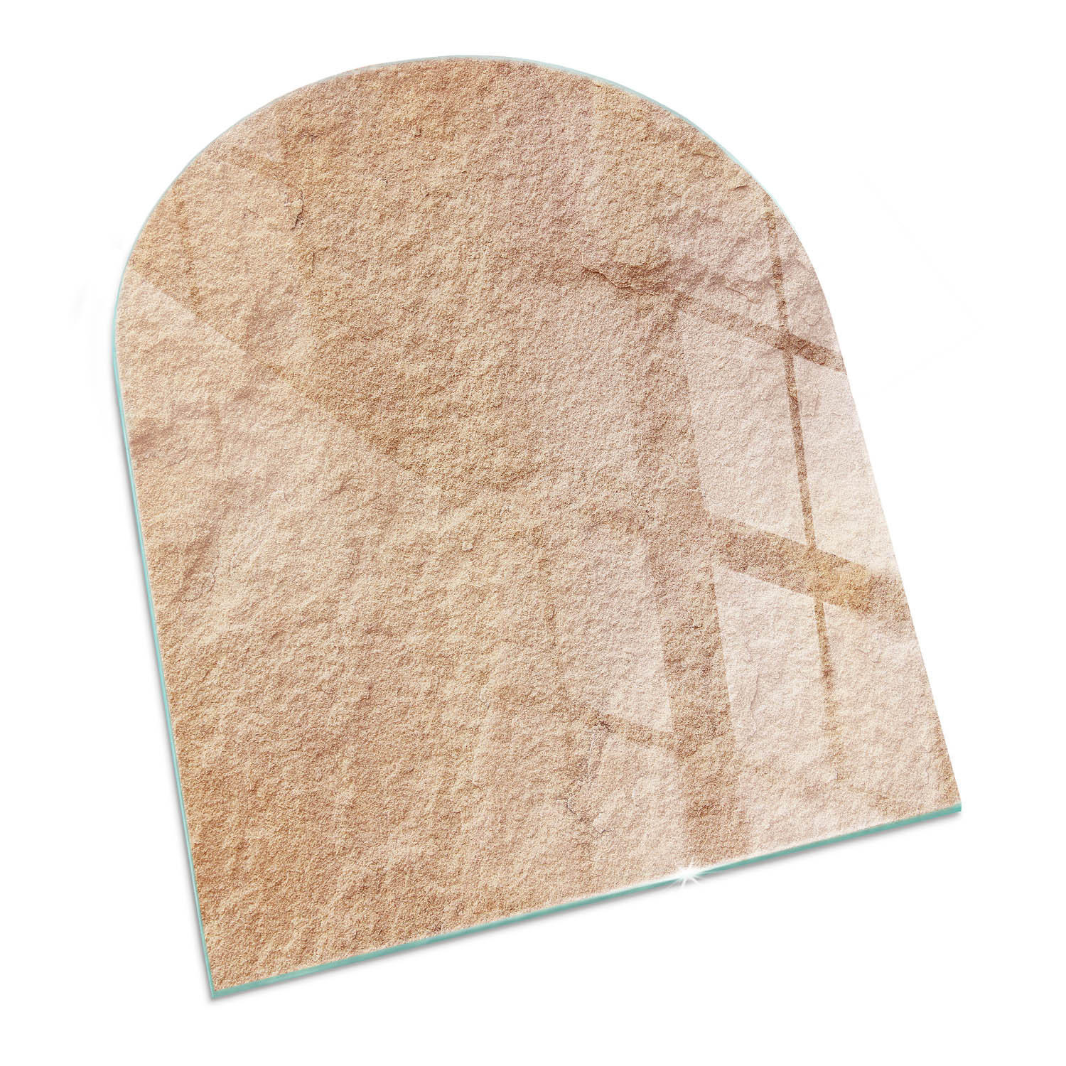 ArtPrintCave Glasplatte Beige 80x70x0.4 cm