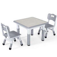 KINDERSITZGRUPPE Hellgrau Höhenverstellbar - Grau, Kunststoff (60/48/60cm) - Bextsrack