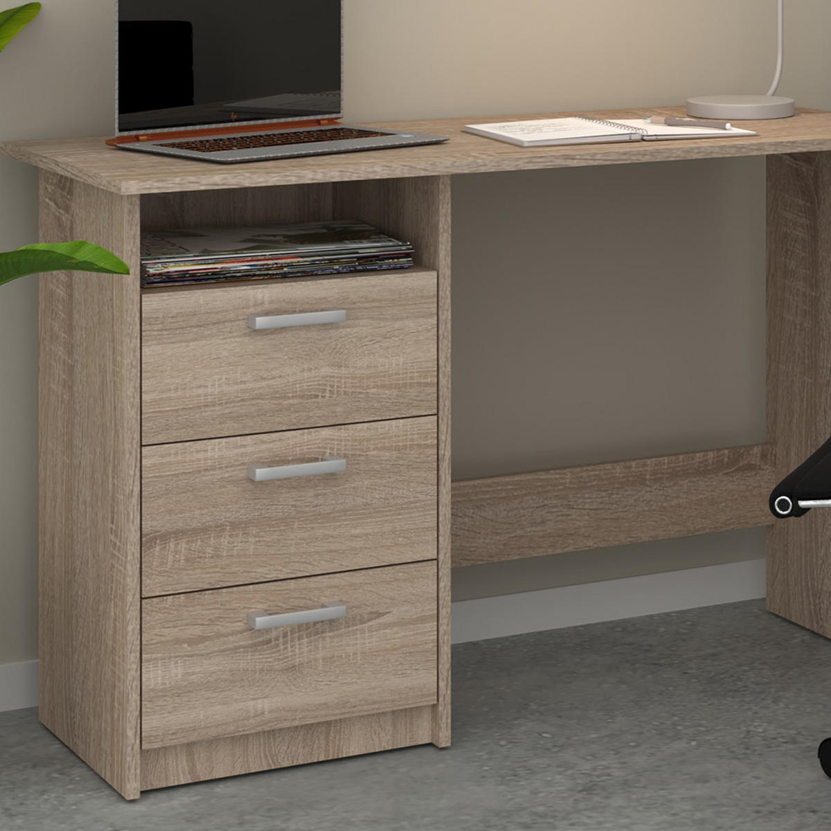 SCHREIBTISCH Meiko Sonoma 120 x 50 cm - Sonoma Eiche, Holzwerkstoff (50/120/76.6cm) - Vicco