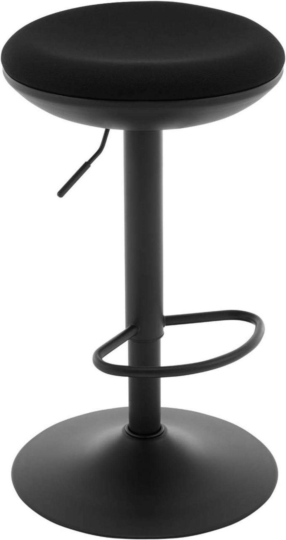 BARHOCKER, Metallgestell, Netzgewebe, Schwarz - Schwarz, Textil/Metall (41/64/41cm) - Woltu