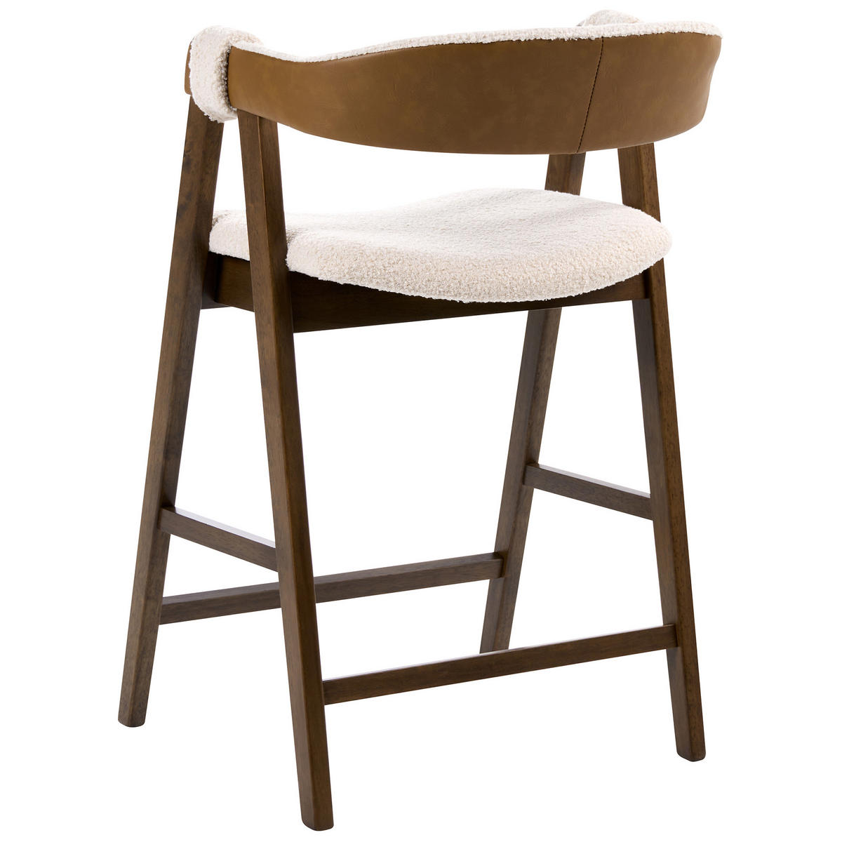 BARSTUHL 2er-Set Bouclé Braun/Hellbeige Day - Beige, Textil (52/88/62cm) - Beliani