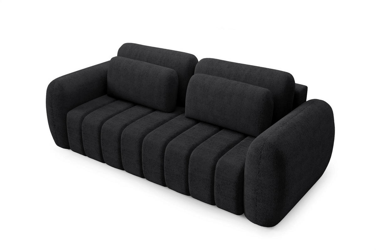 SCHLAFSOFA mit Bettkasten Premium Schwarz - Schwarz, Holz/Holzwerkstoff (266/95/110cm) - Furnisell