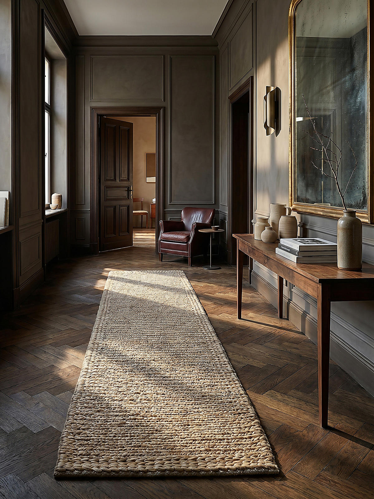 TEPPICH handgewebt CHASE, mit Struktur, Natur, 60 x 230 cm - Beige, Textil (230/60cm) - KADIMA DESIGN