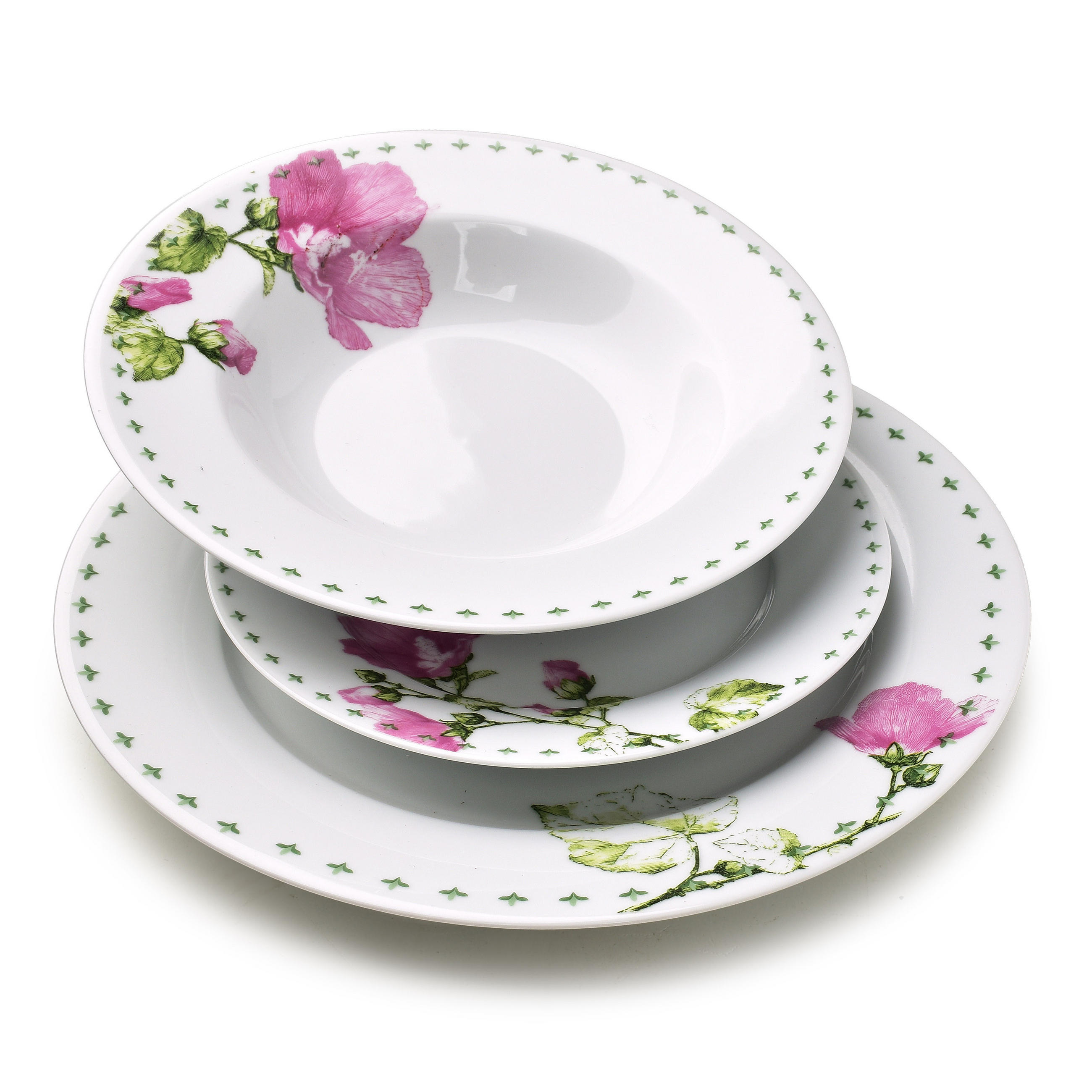 TELLERSET Lea Rosa 27/27/2.5 cm Porzellan - Rosa, Keramik (27/2.5/27cm) - Mondex