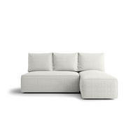 ECKSOFA mit Schlaffunktion SAVIO MINI Quelle 01 Rechts - Weiß, Textil (200/140cm) - Bedante