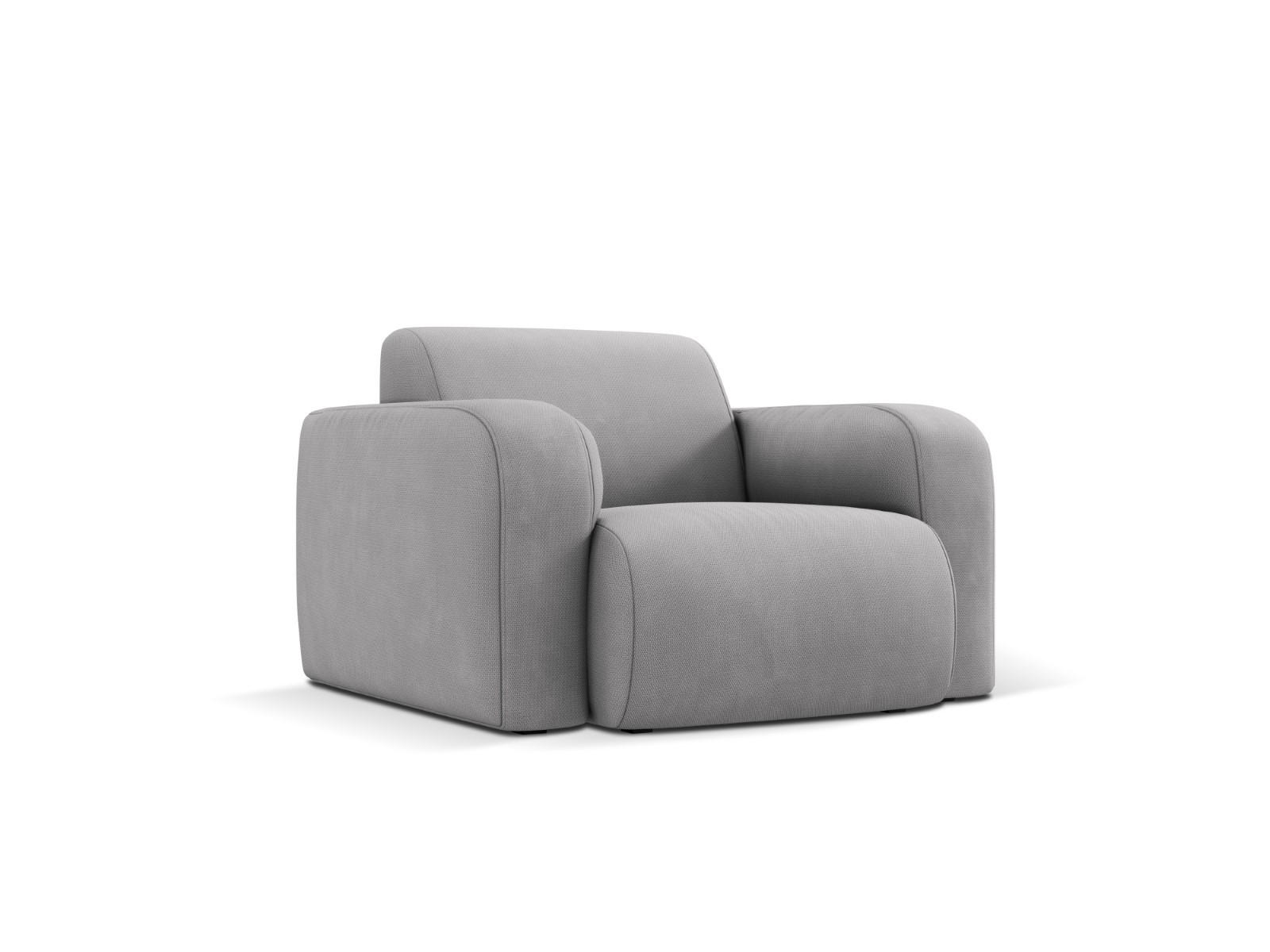 SESSEL Molino aus strukturiertem Stoff hellgrau - Hellgrau, Textil (95/72/105cm) - Micadoni