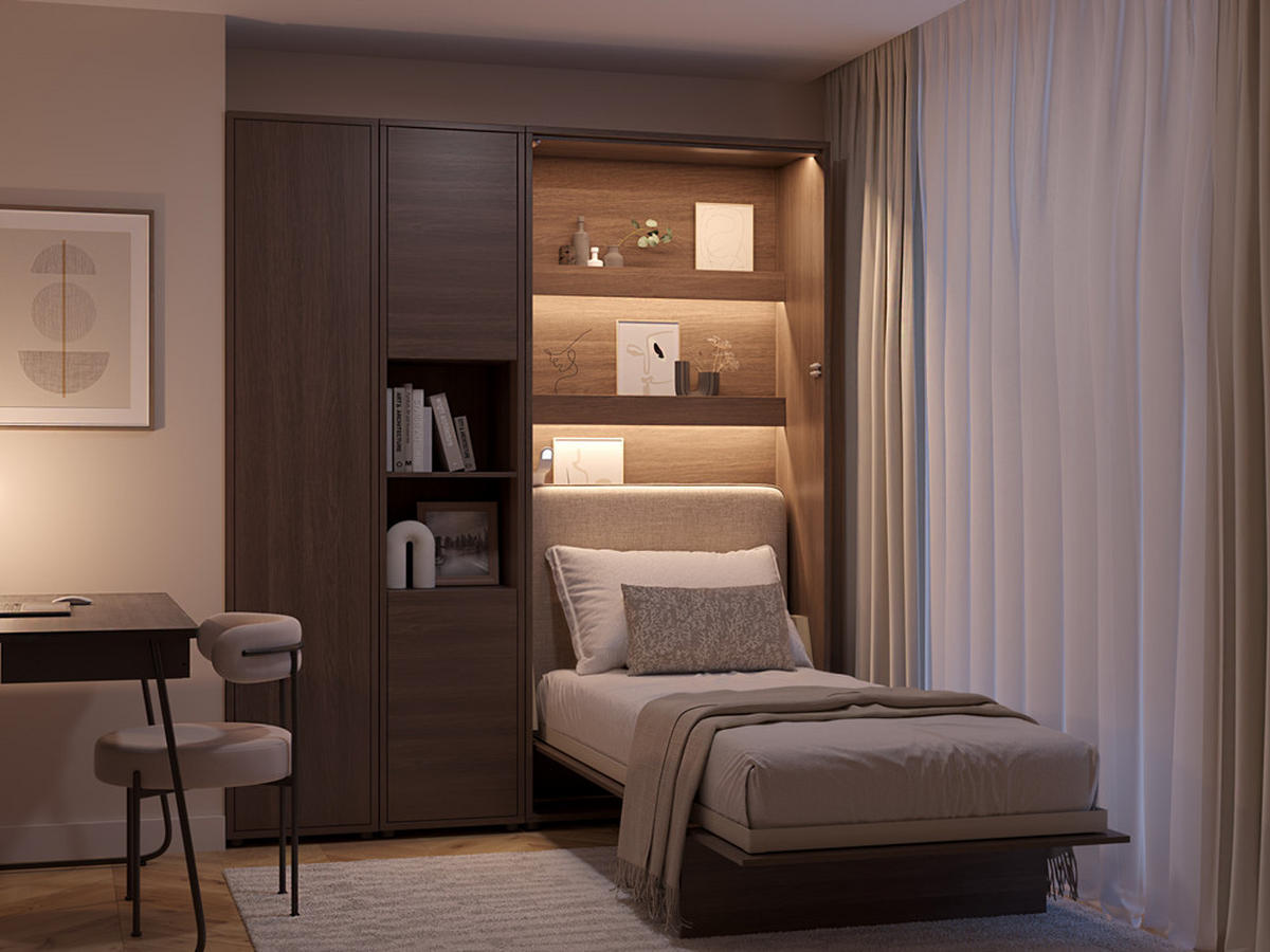 SCHRANKBETT BED CONCEPT BC-03 - Alteiche, Holzwerkstoff (90/200cm) - Meblini
