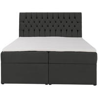 BOXBETT Daissy Dunkelgrau Samt 180x200 cm - Dunkelgrau, Textil (180/200cm) - Selsey