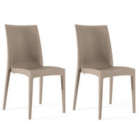 GARTENSTUHL ETULI 2-tlg, Beige - Beige, Kunststoff (48/88/50cm) - KONSIMO®