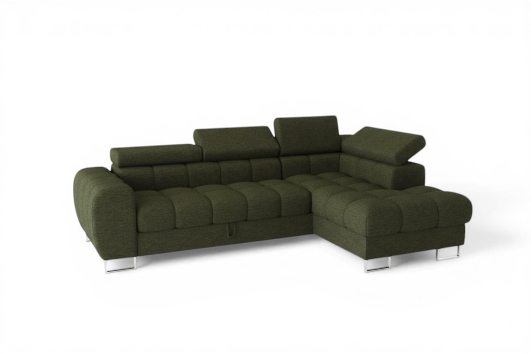 ECKSOFA Bastien Mit Schlaffunktion - Grün, Holzwerkstoff/Textil (260/170cm) - Fun Möbel