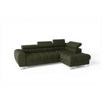 ECKSOFA Bastien Mit Schlaffunktion - Grün, Holzwerkstoff/Textil (260/170cm) - Fun Möbel