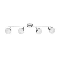LED DECKENLEUCHTE Chrom Silber Kristalle - Silberfarben, Metall (60/8.5/17.5cm) - Globo Lighting