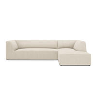 ECKSOFA rechts Ruby aus Cord leichtes beige 4 Sitzplätze - Creme, Textil (180/273cm) - Micadoni