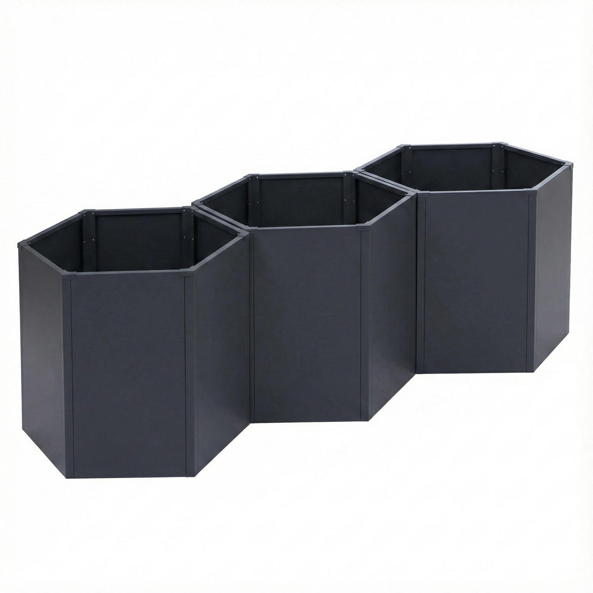 HOCHBEET 3er-Set 77x264x100cm Anthrazit - Anthrazit, Metall (264/77/100cm) - PROREGAL