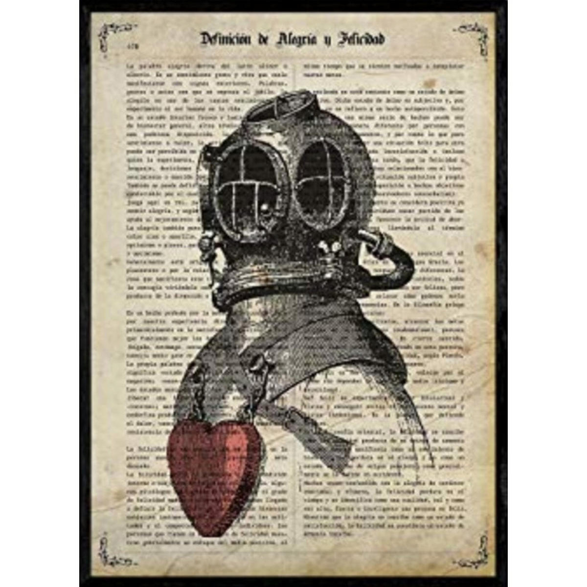 POSTER Verliebter Taucher A4 Rahmenlos - Klar, Papier (29.7/5/21cm) - Nacnic