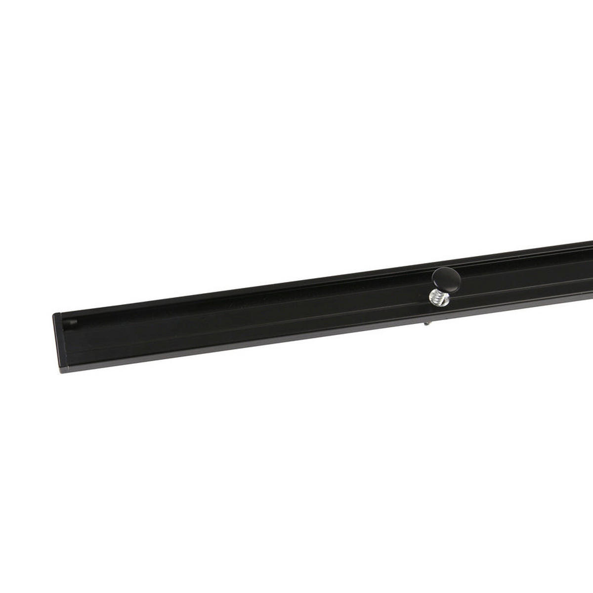 GARDINENSCHIENE auf Maß 1-lauf Deckenmontage Minimal 60cm - Schwarz, Metall (60cm) - Deco-Raum