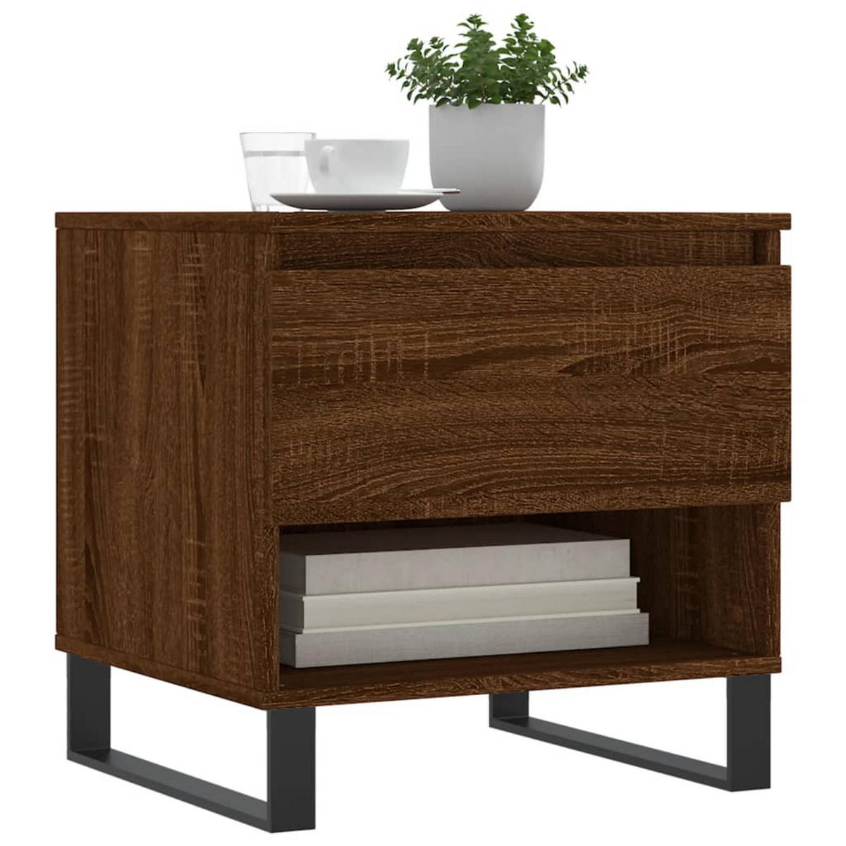 COUCHTISCHE 2 Stk. Braun Eichen-Optik 50x46x50 cm Holzwerkstoff - Braun, Holzwerkstoff (50/46/50cm) - furnicato