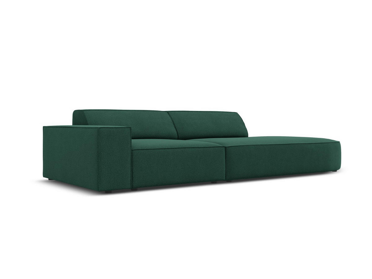 RECHTES-SOFA Jodie aus strukturiertem Stoff grün 3 Sitzplätze - Grün, Textil (102/70/262cm) - Micadoni