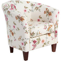 SESSEL Karine Bezug Flachgewebe Buche nussbaum dunkel / weiß - Dunkelbraun/Weiß, Kunststoff (70/74/70cm) - 58aufmkessel