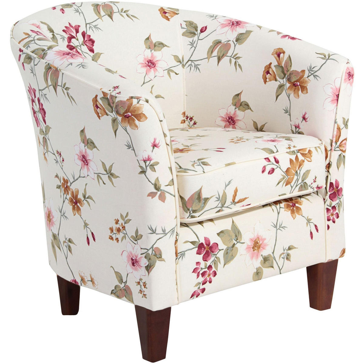 SESSEL Karine Bezug Flachgewebe Buche nussbaum dunkel / weiß - Dunkelbraun/Weiß, Kunststoff (70/74/70cm) - 58aufmkessel