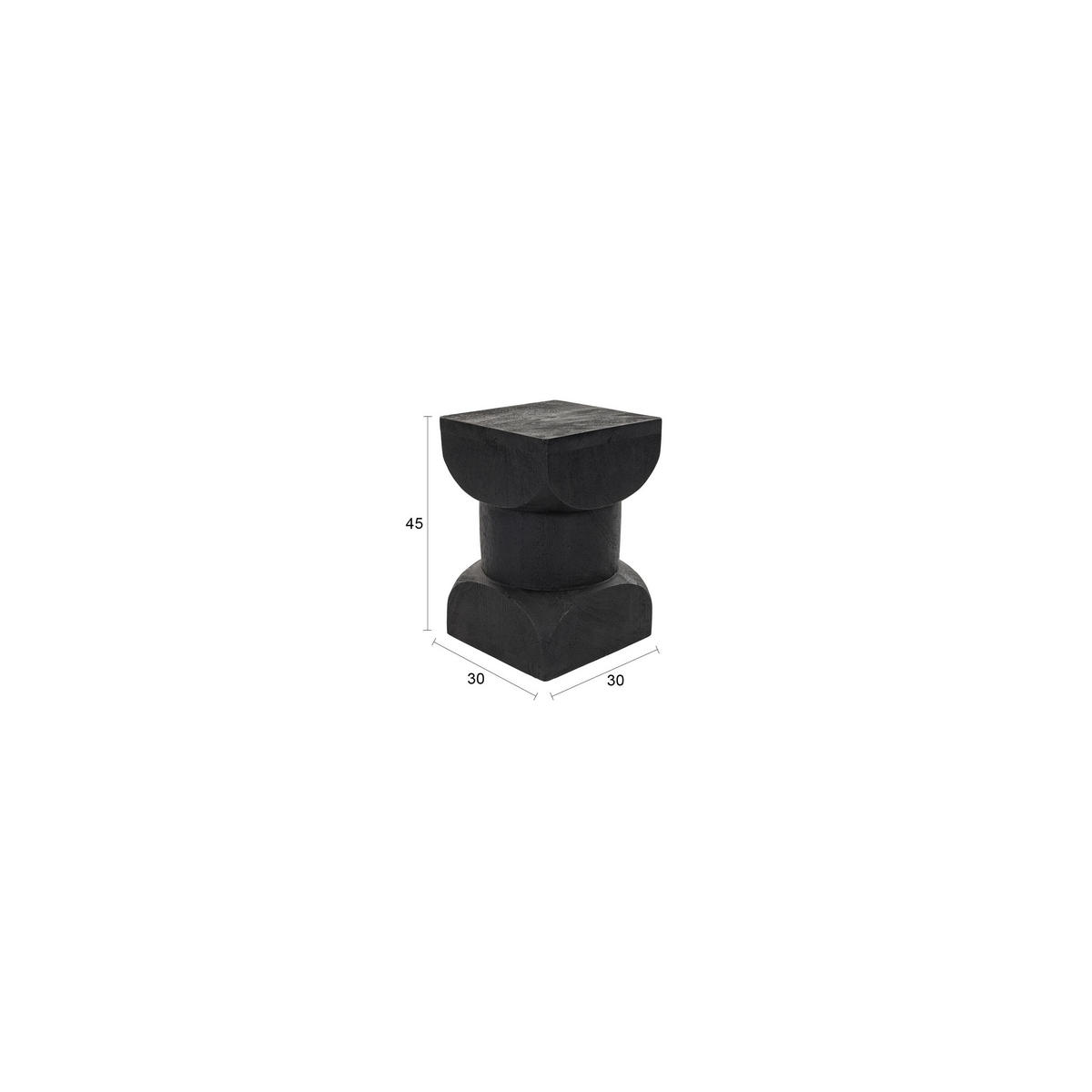 BEISTELLTISCH Rea Quadratisch 30x30 cm Dunkelbraun - Schwarz, Holz (30/30/45cm) - Housecraft Living