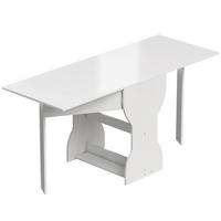 SKLÁDACÍ stůl z dřevotřísky, bílý - bílá, kompozitní dřevo (160/60/75cm) - HOMCOM