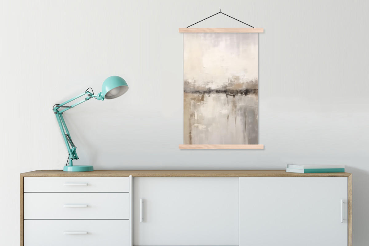 POSTER Moderne Kunst - Abstrakt - Beige 60x90 cm - Beige, Textil (60/90/0.15cm) - MuchoWow