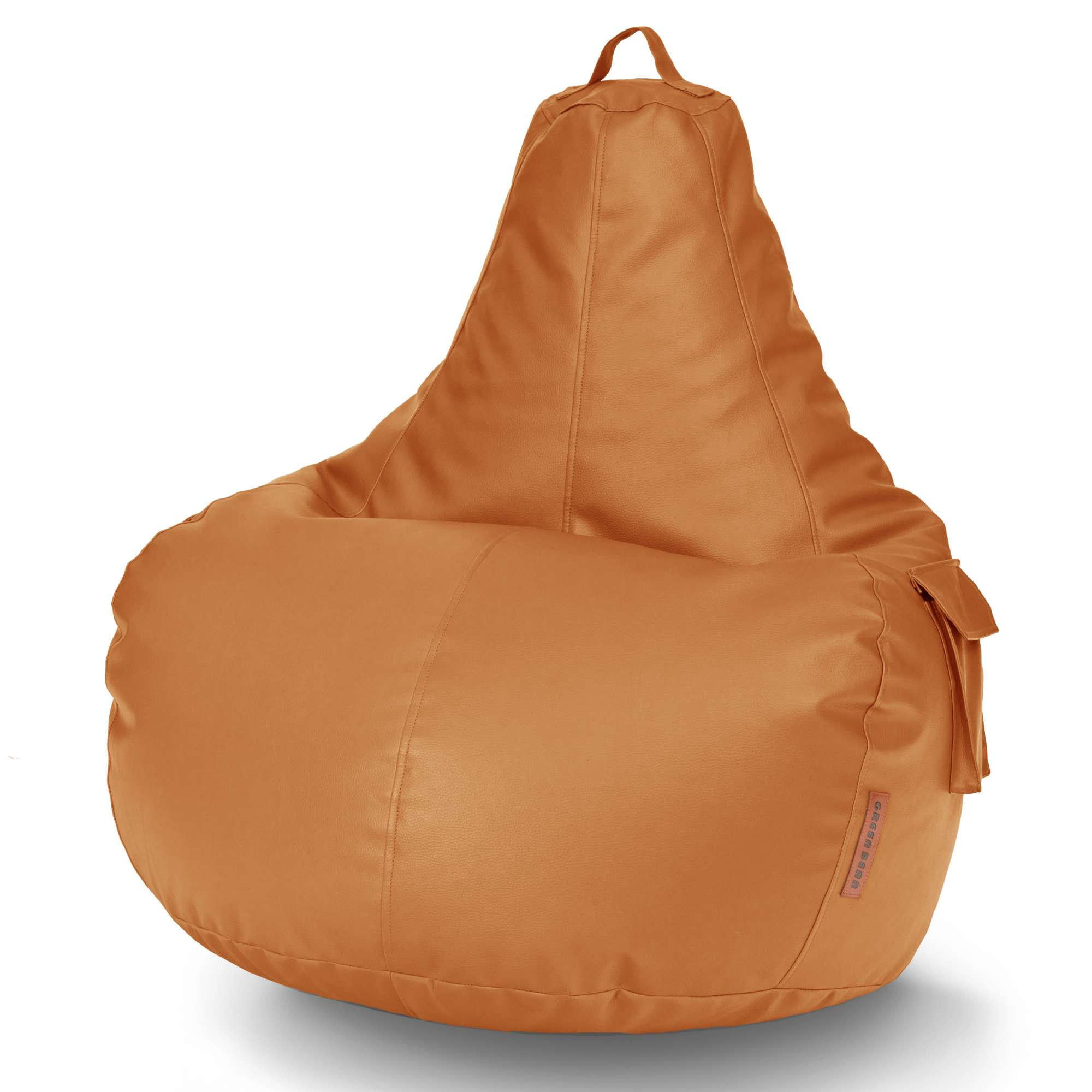 GAMING SITZSACK Cozy Kunstleder - Hellbraun, Textil (70/90/90cm) - Green Bean