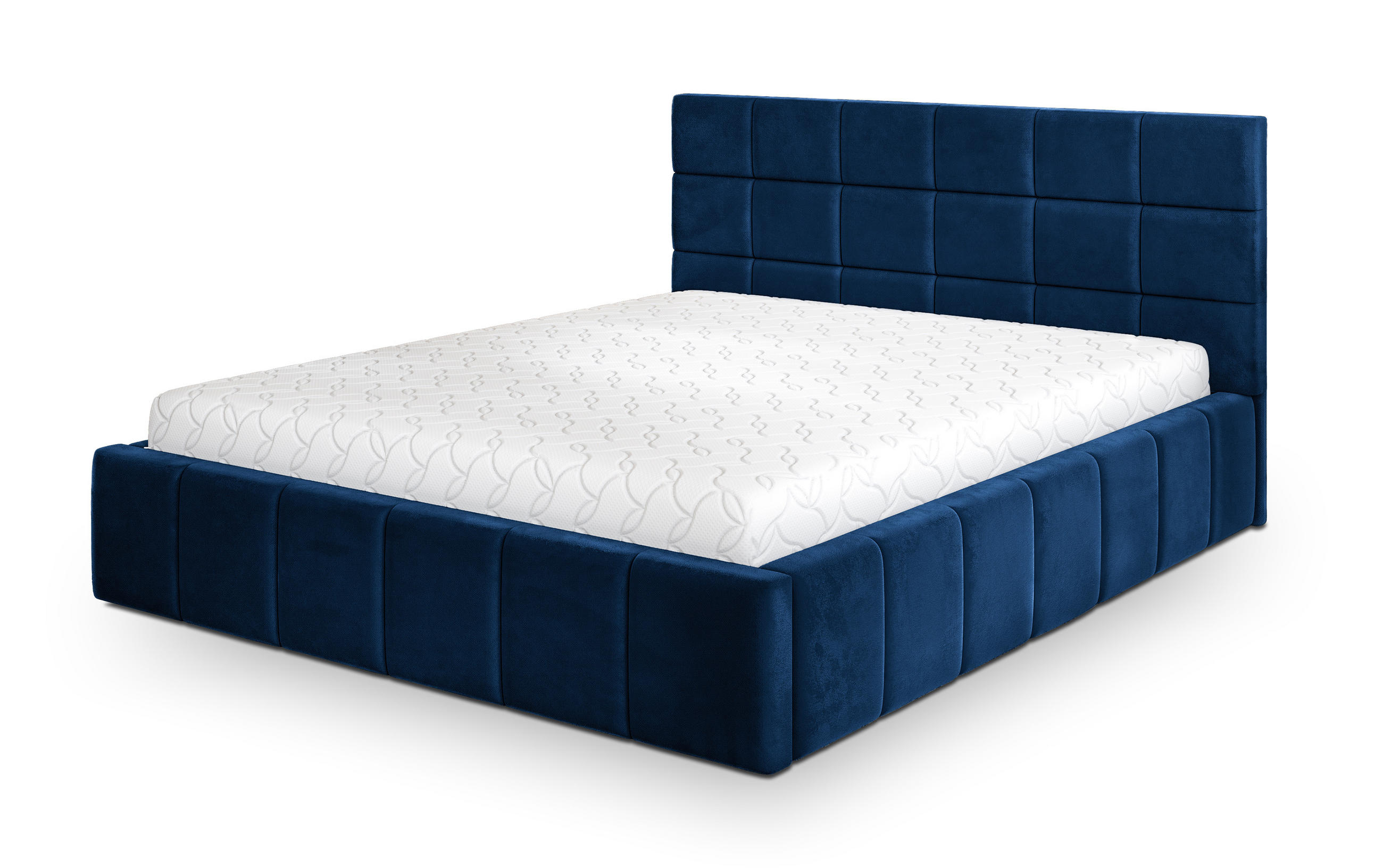 POLSTERBETT VERTO 160x200 cm mit Bettkästen - Blau - Blau, Holz (160/200cm) - MASSENO