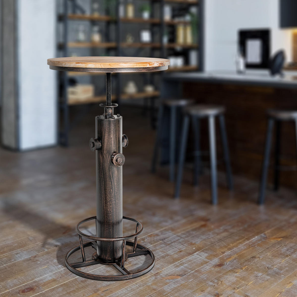 BARTISCH rund 54 cm Metall bronze - Bronzefarben, Metall (54/91/54cm) - CLP