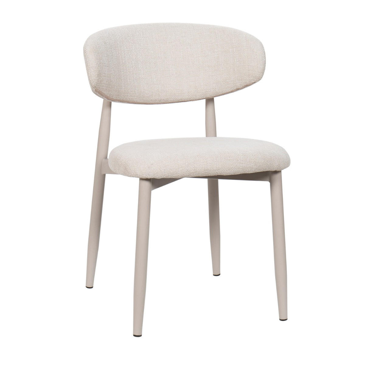 ESSZIMMERSTUHL 2er Set aus Stoff, beige - Beige, Textil (52/77/56cm) - Giga Meubel