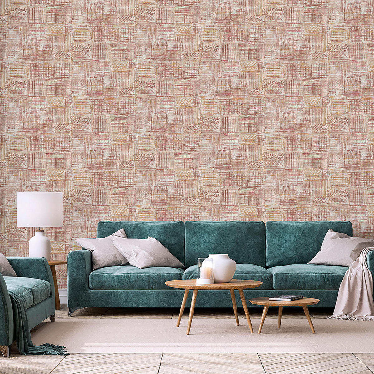 TAPETE grafisches Motiv 53 cm x 10,05 m - Terracotta, Papier (53/1000cm) - Sanders & Sanders