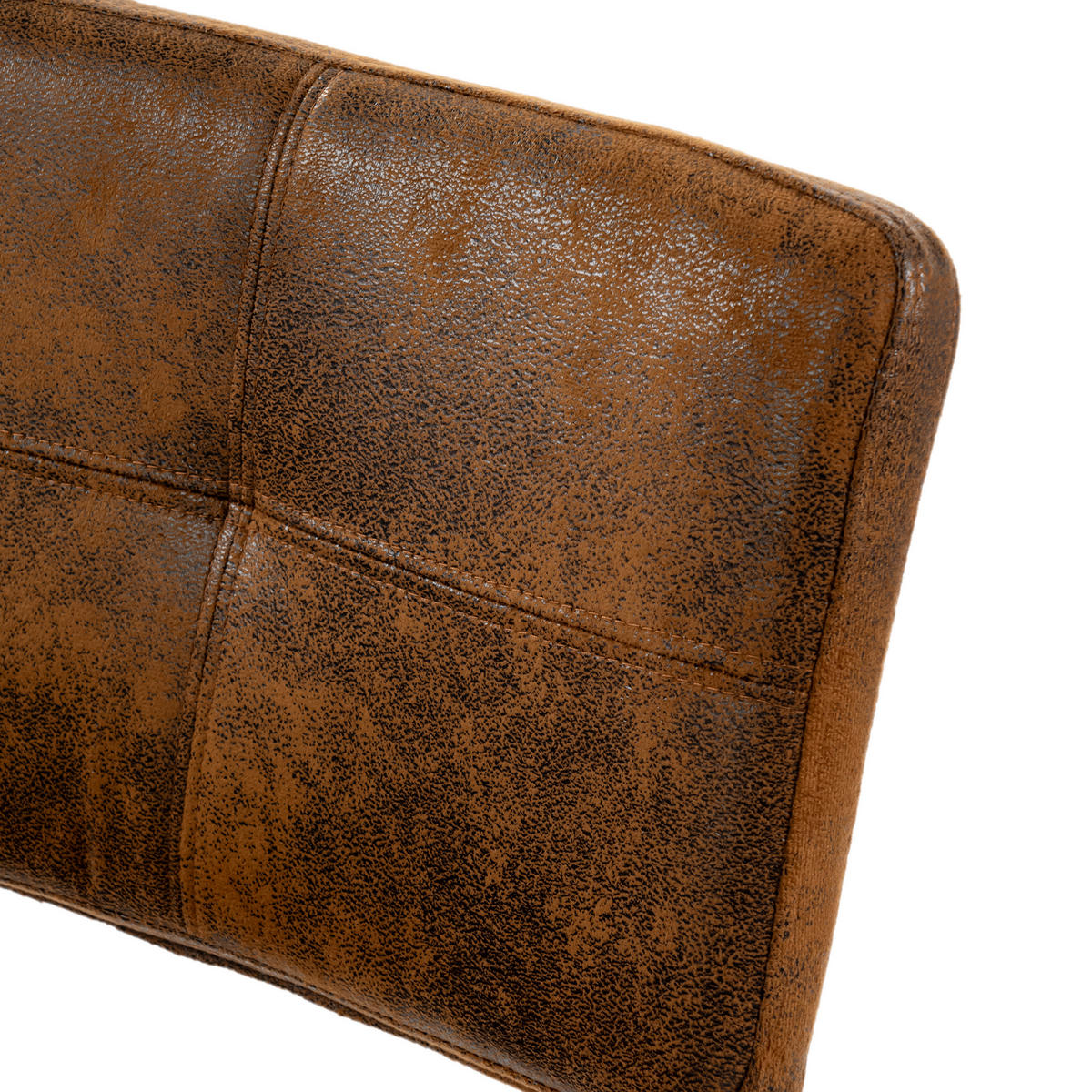 ESSZIMMERSTUHL in Eisen Webstoff (4er-Set) - Braun, Metall (48/81.5/57cm) - Meubles Cosy