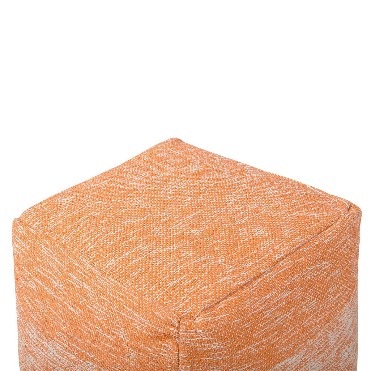 POUF Hirri 40/40/40 cm - Orange, Naturmaterialien/Textil (40/40/40cm) - Beliani