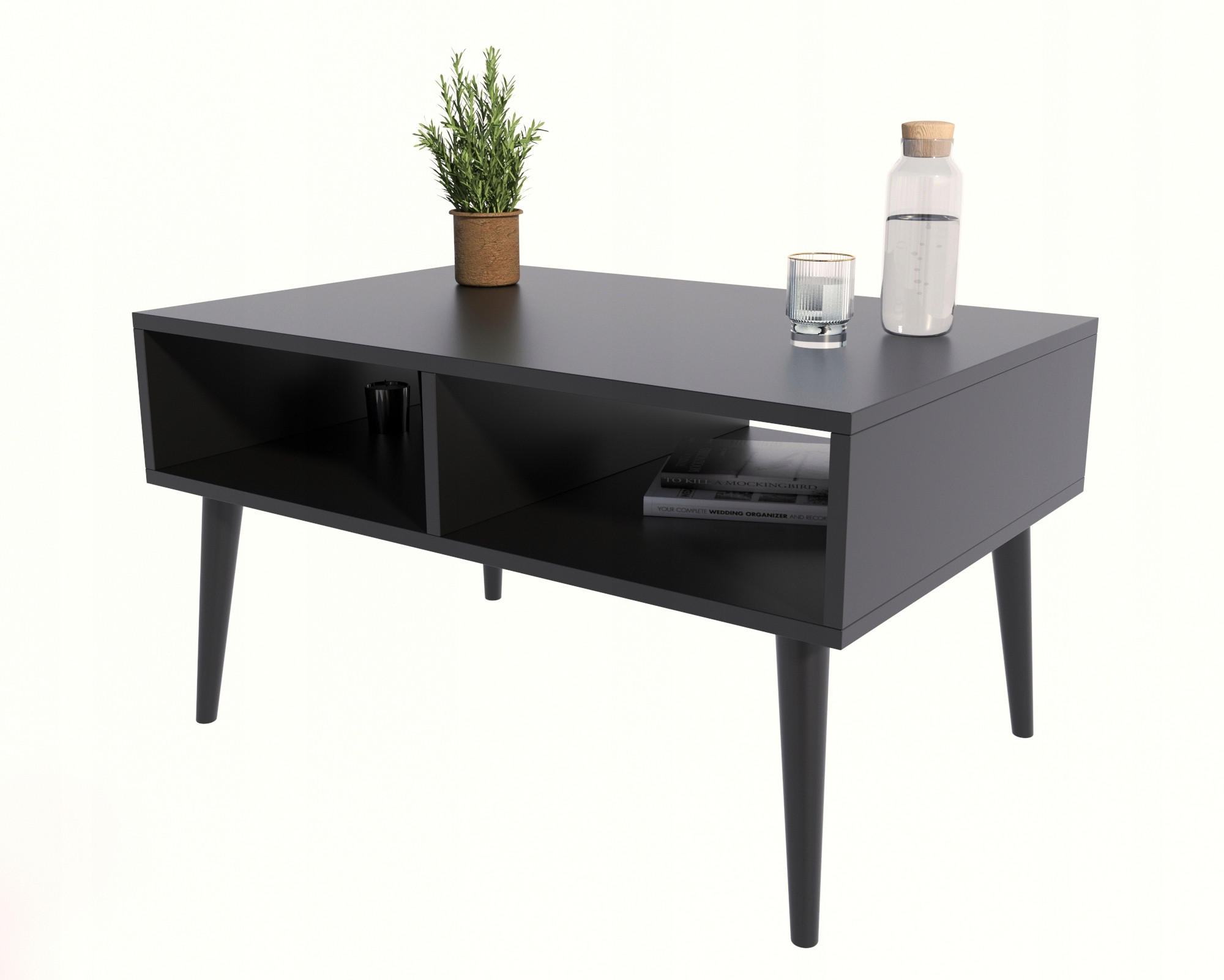 Matkam Möbel Couchtisch Schwarz 100x46x50 cm