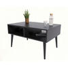 COUCHTISCH Isla Schwarz 100/50/46 cm - Schwarz, Holzwerkstoff (50/100/46cm) - Matkam Möbel