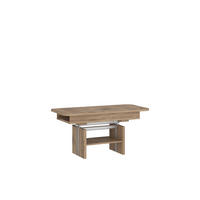 COUCHTISCH rechteckig ausziehbar höhenverstellbar Ablage 110/64/56 cm - Eichefarben, Holzwerkstoff (65/110/56cm) - designimpex
