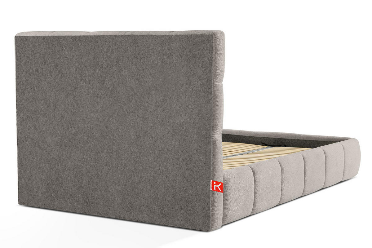 POLSTERBETT ALTOS Bouclé, hellgrau - Hellgrau, Holz/Holzwerkstoff (160/200cm) - KONSIMO®