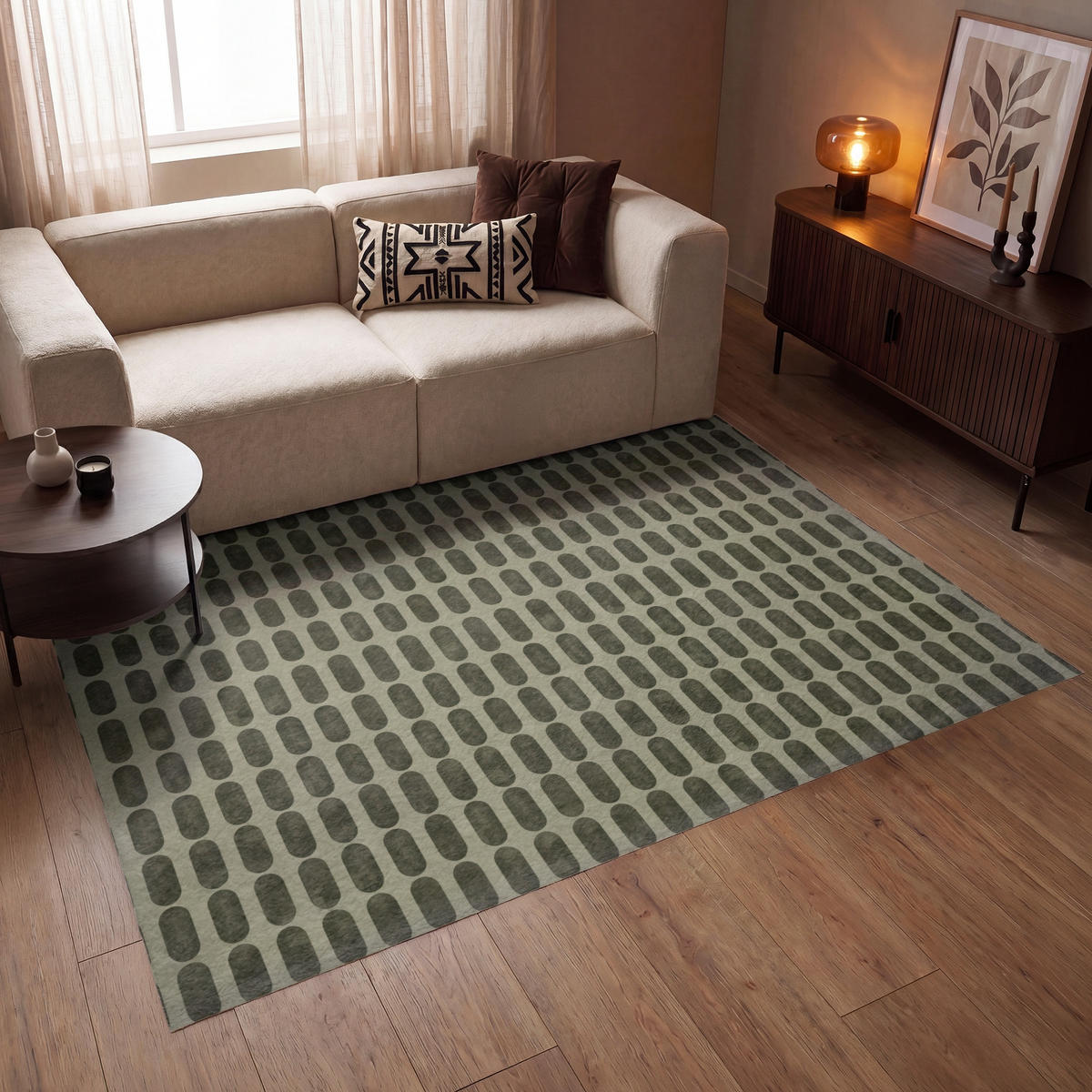 KOBERCE - Rytmické - Impact - Zelené - 200x140 cm - olivovozelená, textil/plast (200/0.4cm) - OnlyWow